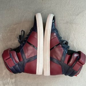 Hugo Boss Maroon & Blue Sneakers- HUGO